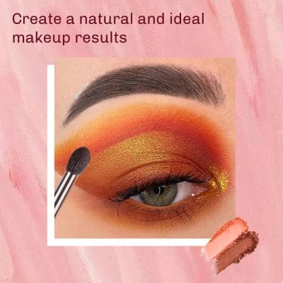 Vibrant orange and gold eyeshadow makeup looks perfect for natural and elegant looks, showcasing creative makeup techniques with high-pigment eyeshadows.