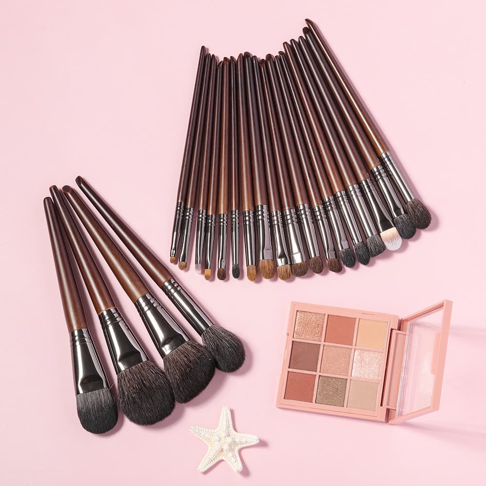 Professional makeup brushes and eyeshadow palette at Monalisa Store, perfect for beauty and cosmetics enthusiasts, offering high-quality tools for stunning makeup looks.