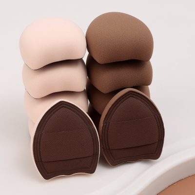Plush silicone beauty sponges in beige and brown for skincare, makeup application, and cosmetic use at Monalisa Store. Perfect for a smooth, flawless finish.