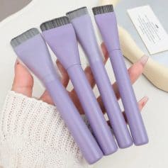 Purplederma facial brushes for skincare cleansing and exfoliation, featuring soft bristles and ergonomic design for gentle, effective face cleaning. Suitable for all skin types, ideal for beauty routines.