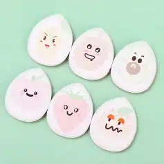 Cute character-themed egg-shaped containers with playful faces, perfect for storage or gifts at Monalisa Store, offering fun and adorable accessories for beauty and wellness routines.