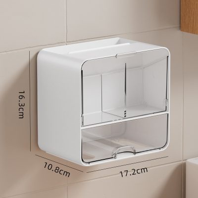 Smooth wall-mounted acrylic medicine storage box, compact design for easy organization in clinics and pharmacies. Suitable for dental, medical, and optical supplies storage.