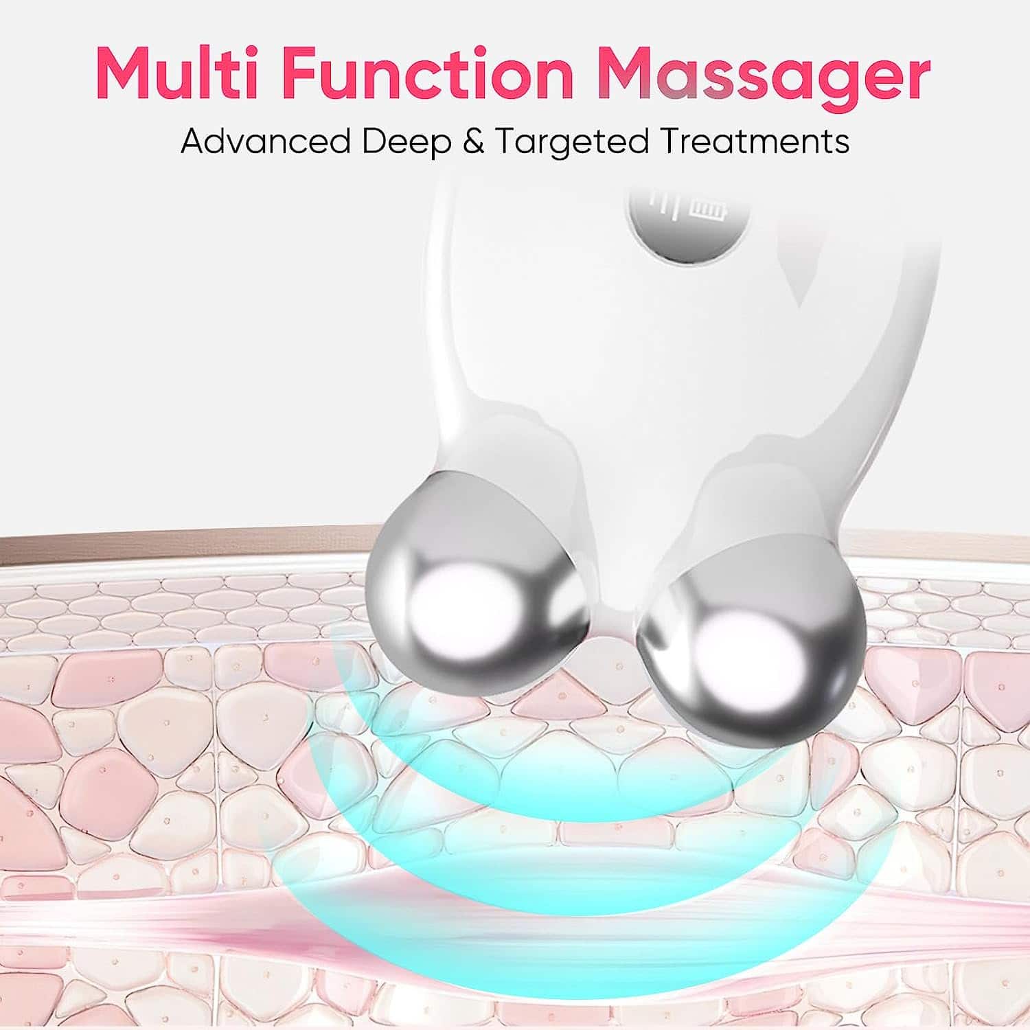 Deep tissue massage device with multiple functions for targeted skincare and muscle relief at Monalisa Medical Store, offering advanced treatment options for skin rejuvenation.