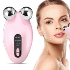 V-shaped facial lifting massager for skin tightening and anti-aging, featuring EMS technology for non-invasive facial therapy.