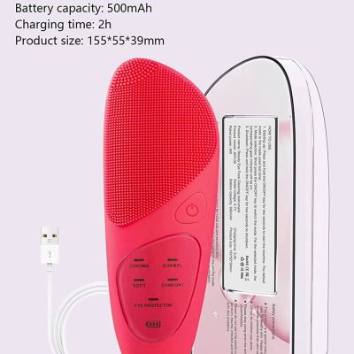 Anti-aging LED facial massager with multiple vibration modes for skin revitalization and relaxation. Rechargeable and portable, ideal for skincare routines at home or travel.