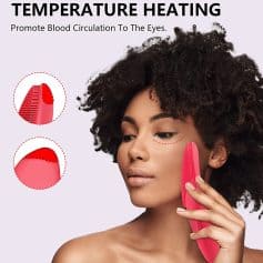 Innovative pink facial massage tool for eye health and blood circulation, promoting skin rejuvenation and relaxation, perfect for skincare routines.