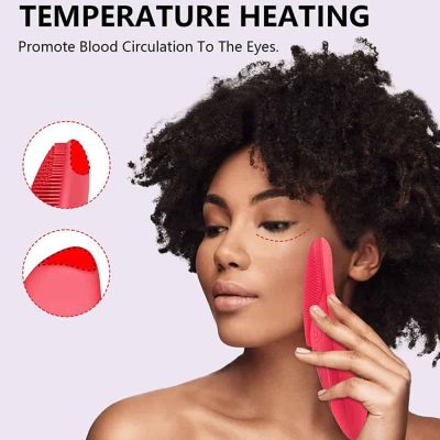 Innovative pink facial massage tool for eye health and blood circulation, promoting skin rejuvenation and relaxation, perfect for skincare routines.