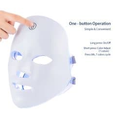 White LED facial mask for skin rejuvenation and facial treatments, Monalisa Store skincare device.