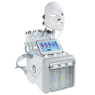 High-tech facial therapy device with mask, touchscreen controls and multiple treatment channels for advanced skincare and cosmetic procedures at Monalisa Store.