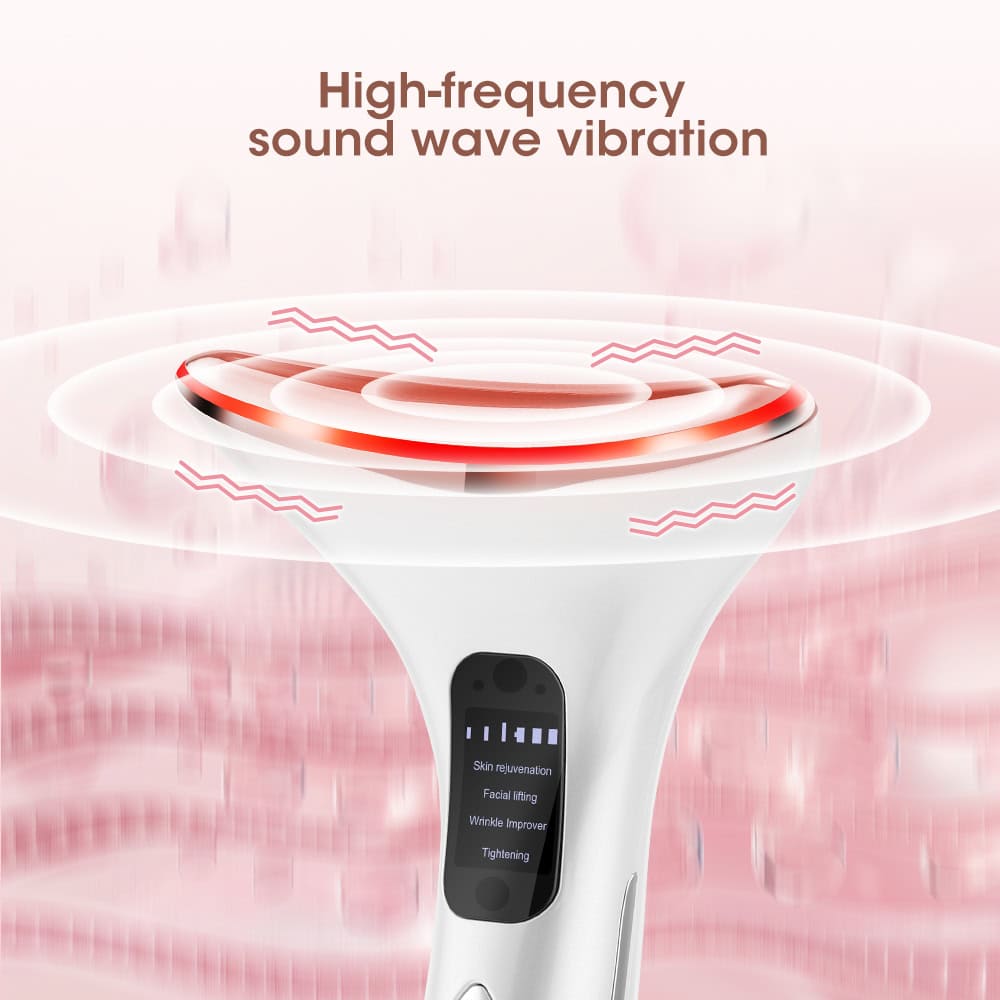 High-frequency sound wave vibration facial gadget for skin rejuvenation, wrinkle reduction, and tightening at Monalisa Store.