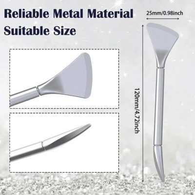Metal dental spatula, suitable for dental procedures, made of reliable metal material, 120mm or 4.7 inches long, versatile for dental professionals.