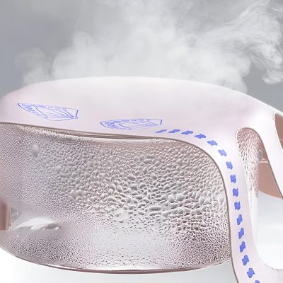Hyaluronic facial steamer with steam vapor and safety features, enhancing skincare routines and pore cleansing at Monalisa Store.
