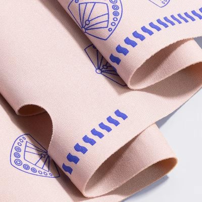 Soft pink medical bandages with blue printed patterns, perfect for wound care and medical use from Monalisa Store.