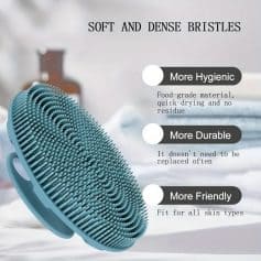 Silicone facial cleansing brush for hygienic skincare, durable, and skin-friendly design.