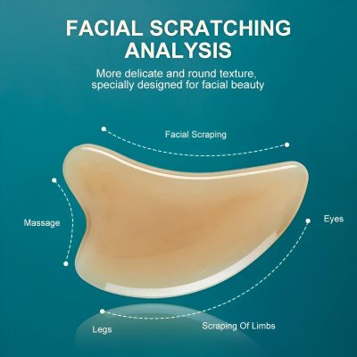 Refined facial scrubbing tool for skin care and beauty treatments at Monalisa Medical Store, highlighting facial scraping, massage, eye care, leg care, and limb scraping techniques for healthier skin.