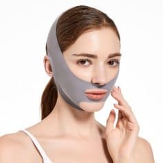 Silicone facial mask for skin rejuvenation and skincare treatment in an aesthetic clinic.