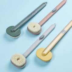 Cleaning brushes for skincare and beauty tools, pastel-colored facial cleansing brushes, gentle exfoliating scrubbers for clean skin, innovative facial cleansing device, Monalisa Store skincare tool collection.