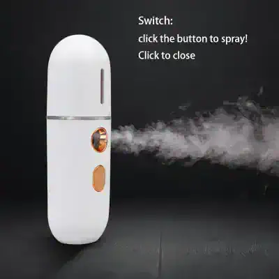 Disposable nasal spray device with mist spray for nasal sprays and medications.