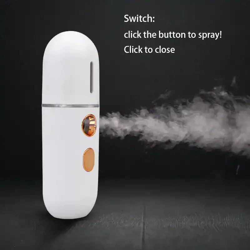 Disposable nasal spray device with mist spray for nasal sprays and medications.