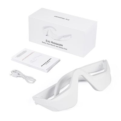 High-quality eye massager device for relaxation and eye health improvement, featuring massage functions to relieve eye strain, fatigue, and improve circulation. Perfect for relaxation and wellness.