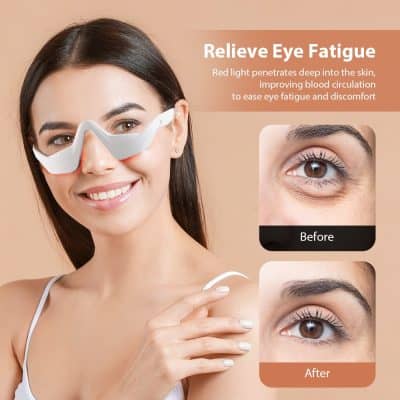 Clear eye fatigue relief with red light therapy, improves blood circulation, reduces dark circles, and enhances overall eye health. Ideal for beauty and eye care at Monalisa Medical Store.