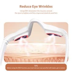 Reduces eye wrinkles with EMS technology for firm, youthful skin around the eyes.