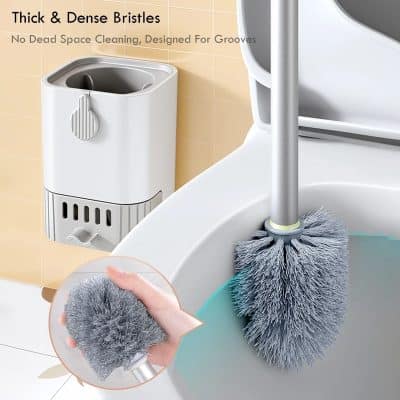 Microfiber cleaning brush for bathroom cleaning and maintenance, designed for grooves and hard-to-reach areas, durable and effective for thorough hygiene, ideal for home or commercial cleaning purposes.