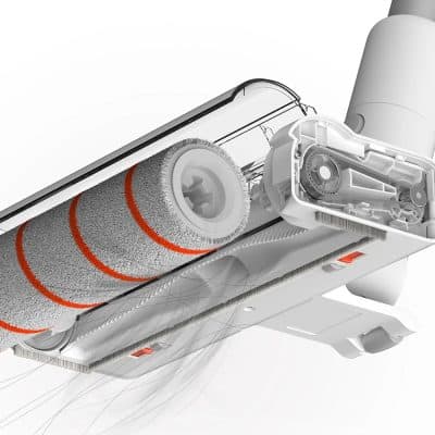 Advanced robotic vacuum cleaner with efficient suction and cleaning brushes for home use.