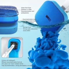 Disinfection toilet brush with decontamination layers, sponge layer, and water absorption for hygienic cleaning, ideal for medical and dental environments at Monalisa Store.