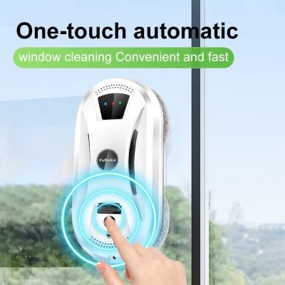Automatic window cleaning robot for home and office glass surfaces, easy to operate, fast, and convenient.