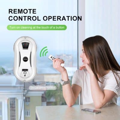 Remote control operation of smart cleaning devices for home and commercial use at Monalisa Store, featuring user-friendly remote control technology.