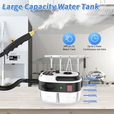 37, alt text: ultrasonic cleaner with 34fl.oz./1L water tank and continuous up to 1 hour operation, ideal for precision cleaning and jewelry care.
