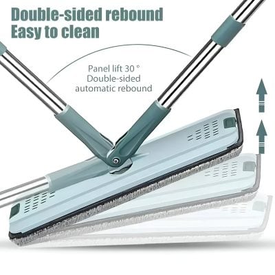 Adjustable double-sided mop head for easy cleaning and efficient floor maintenance.