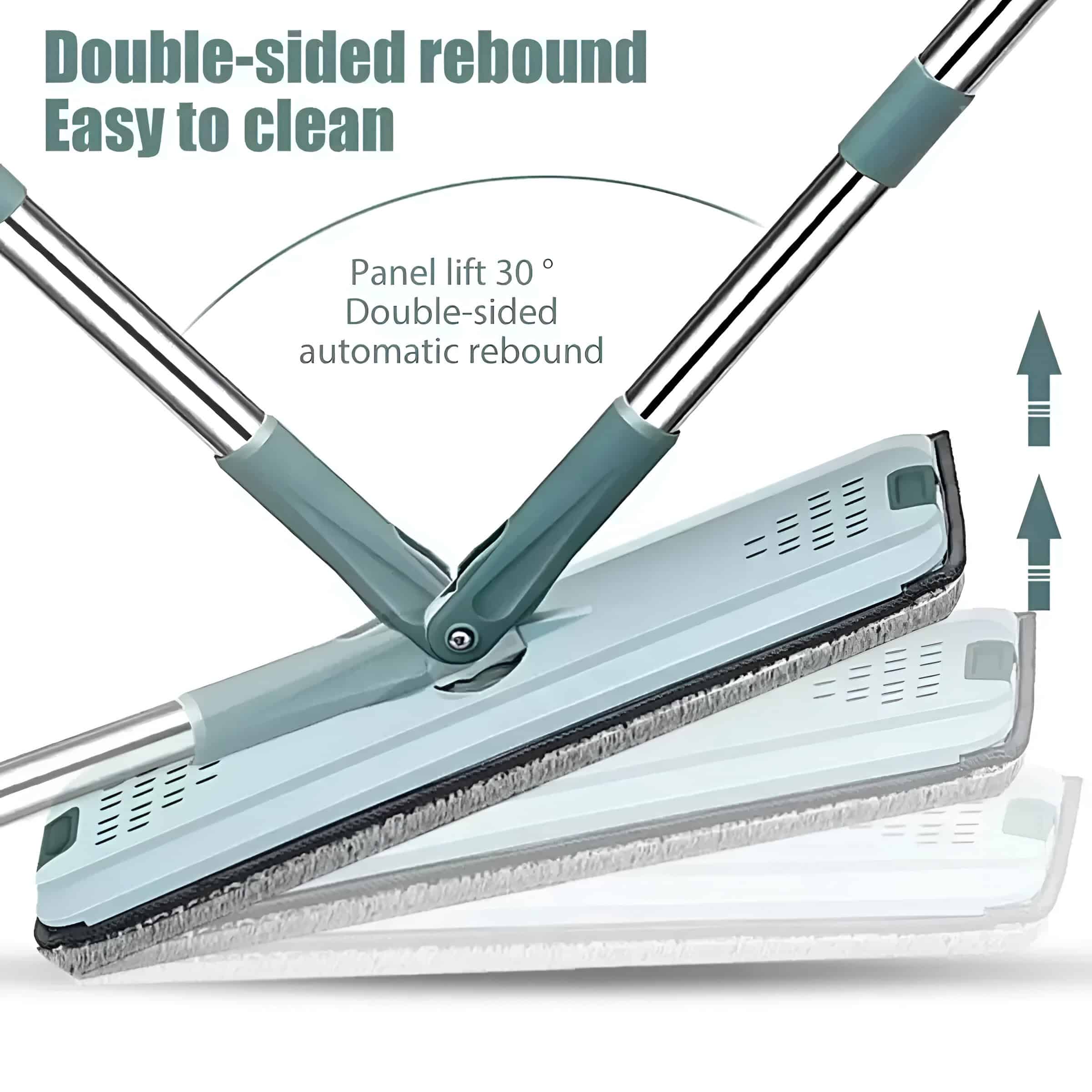 Adjustable double-sided mop head for easy cleaning and efficient floor maintenance.