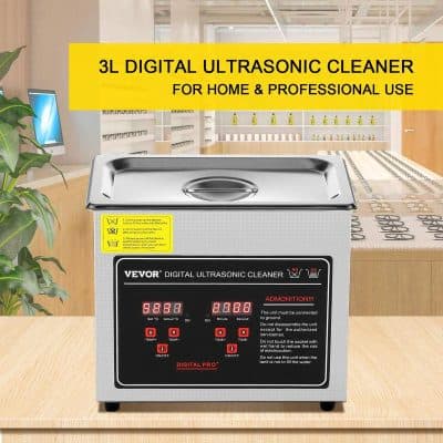 Ultrasonic cleaner for home and professional use, perfect for jewelry, glasses, and medical instruments, ensuring deep cleaning and sanitation with digital controls.