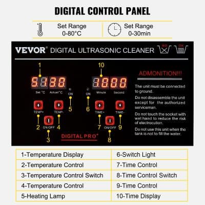 Digital control panel for medical equipment at Monalisa Store, featuring temperature, time controls, and LED displays for precise operation.