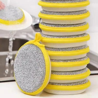 Silicone eyelid scrubbers for eye cleansing at Monalisa Store, yellow and silver design, gentle and reusable eye makeup remover pads, high-quality skincare accessories for better eye health.