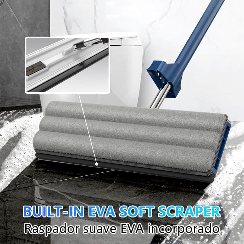 Replacement mop pad for Monalisa Medical Hardwood Floor Cleaner with built-in EVA soft scraper, durable microfiber pad, effective cleaning tool, easy to replace, compatible with Monalisa store models.