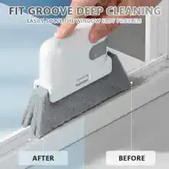Deep cleaning window grooves with specialized tool for spotless and efficient results, improving window functionality and appearance. Ideal for home or commercial use.