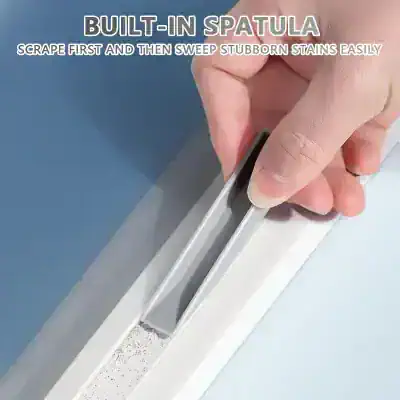 Built-in spatula for easy stubborn stain removal and cleaning.