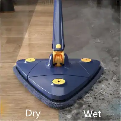 Versatile floor scrubber demonstrating superior cleaning on dry and wet surfaces, ideal for commercial and residential spaces, ensuring spotless, hygienic floors with efficient scrubbing technology.