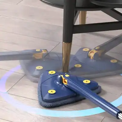 Polish floor cleaning robot under a chair, automatic floor scrubber, home cleaning technology, robotic floor cleaner, Monalisa Store.