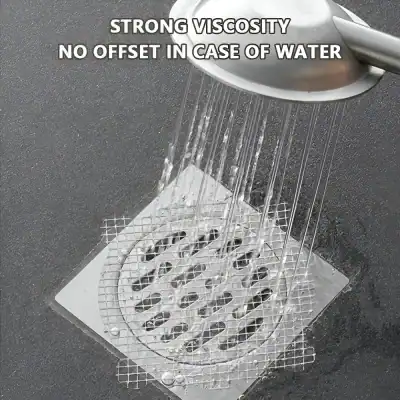 High viscosity water drain cover, stainless steel shower drain with anti-odor grid for bathroom use, durable and leak-proof, ideal for ensuring water flow and hygiene.