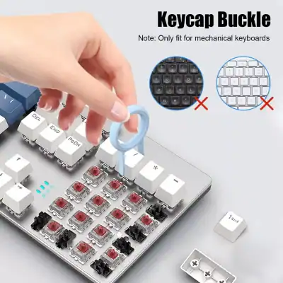 Keycap buckle for mechanical keyboards, compatible with most models, easy to install, prevents keycap slipping, and enhances keyboard stability and durability.
