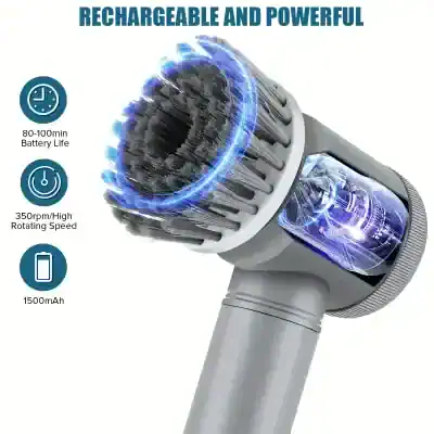 Rechargeable and powerful handheld device with 80-100min battery life, high 350rpm rotating speed, and 1500mAh capacity, ideal for advanced skincare and beauty treatments from Monalisa Store.