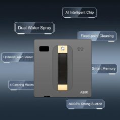 High-tech facial cleaning device with AI intelligent chip, dual water spray, updated laser sensor, four cleaning modes, smart memory, fixed-point cleaning, and 3000PA strong suction for deep skincare.