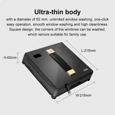 Compact electronic window cleaner with square design, easy operation, and high cleanliness, suitable for family use.