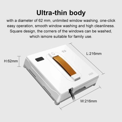 High-quality ultra-thin window washing device with 62mm diameter, square design, easy operation, suitable for family use, available at Monalisa Medical Store.