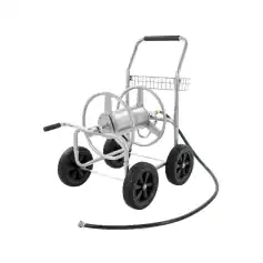 Portable oxygen cylinder cart with wheels for medical use, designed to transport oxygen tanks easily and safely. Ideal for hospitals, clinics, and home healthcare.