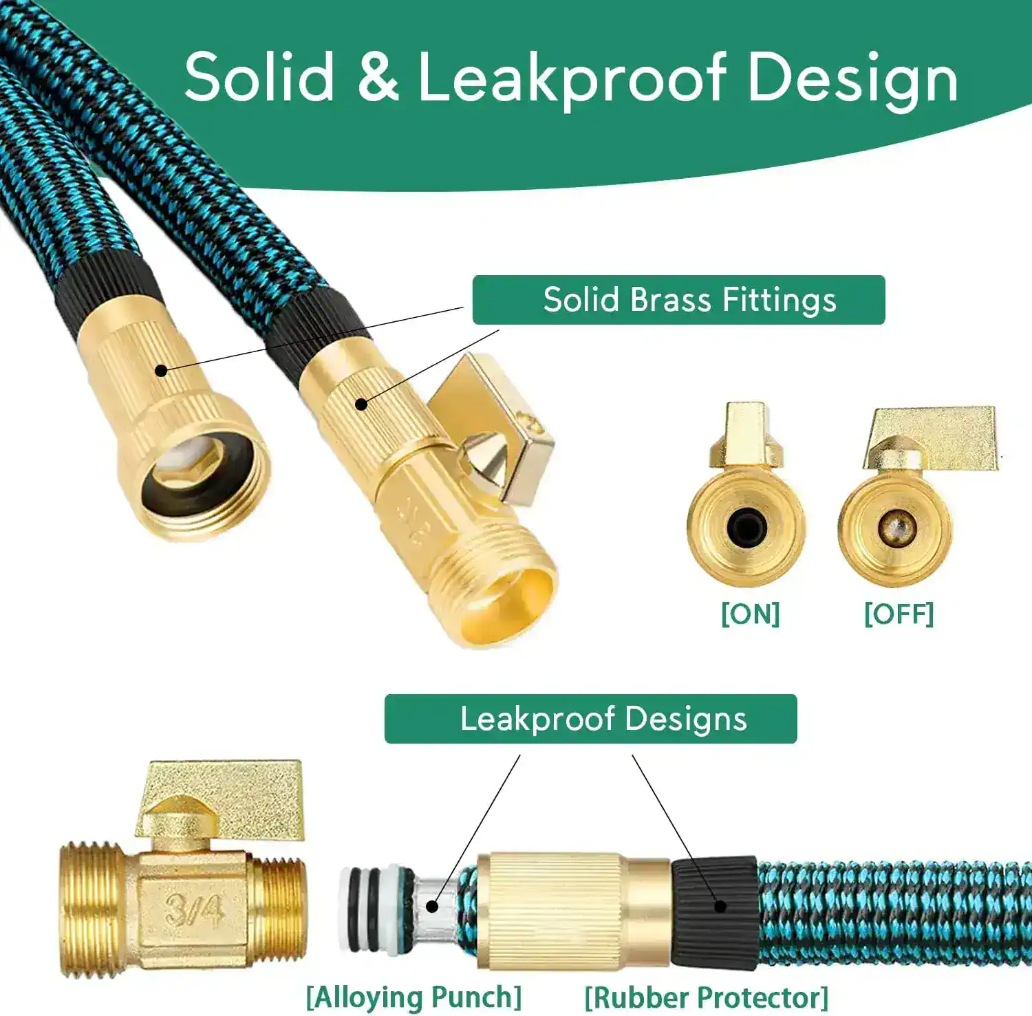 Flexible medical gas hose with solid brass fittings and leakproof design, suitable for healthcare settings. Features alloying punch and rubber protector for durability and safety.
